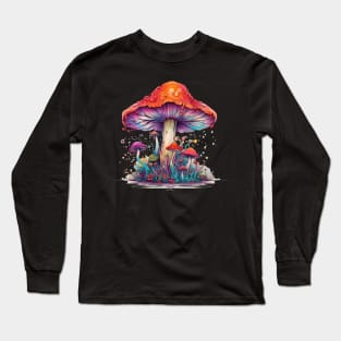 Psychedelic Shroom Mushroom Art Long Sleeve T-Shirt